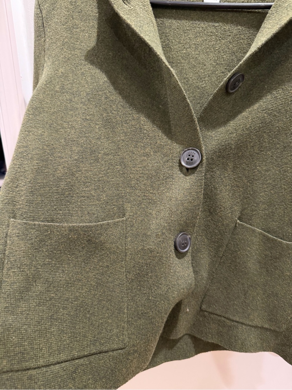 J. Crew Olive Green Cropped Knit Blazer - Picture 4 of 4